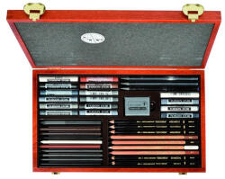 KOH-I-NOOR Set desen KOH-I-NOOR Gioconda 8895, 39 piese/cutie lemn