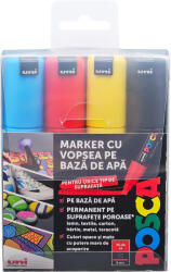 uni Marker varf 8 mm UNI Posca PC-8K, 4 culori/set