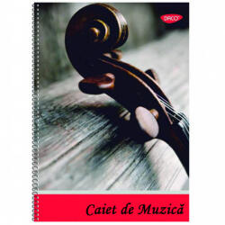 DACO Caiet de muzica, cu spirala, 24 file, DACO