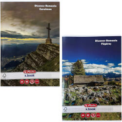 Herlitz Caiet scolar A4, 60 file, HERLITZ Discover Romania dictando
