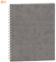 EGO Agenda 20x26 cm, nedatata, cu spirala, EGO Premier gri