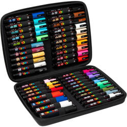 uni Marker varf 0.7-8 mm UNI Posca, 40 buc/set, mapa neagra