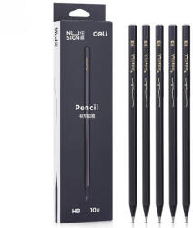 Deli Set creion grafit HB DELI Nusign, 10 buc/set