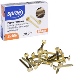 Spree Clema metalica documente tip piuneza 38 mm, 20 buc/cutie, SPREE