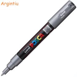 uni Marker varf 0.7 mm UNI Posca PC-1M argintiu