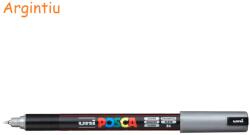 uni Marker varf 0.7 mm UNI Posca PC-1MR argintiu