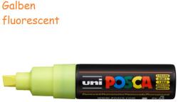 uni Marker varf 8 mm UNI Posca PC-8K galben fluorescent