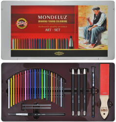 KOH-I-NOOR Set desen KOH-I-NOOR Mondeluz Aquarelle Art 3796, 32 piese/cutie metal