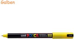 uni Marker varf 0.7 mm UNI Posca PC-1MR galben