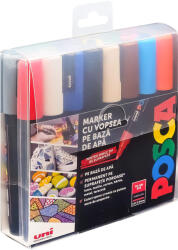 uni Marker varf 1.8-2.5 mm UNI Posca PC-5M, 16 culori/set