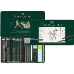 Faber-Castell Set desen FABER-CASTELL Pitt Monochrome Carbune 26 piese, FC112974