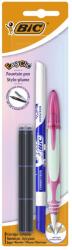BIC Stilou cu 6 rezerve si pic BIC Easyclic albastru