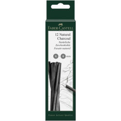 Faber-Castell Carbune desen natural FABER-CASTELL Pitt Monochrome 5-8 mm, 12 buc/set