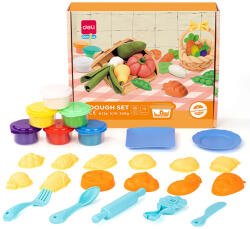 Deli Plastilina 6 culori/set, 240 g, cu 19 accesorii modelaj, DELI Veggie