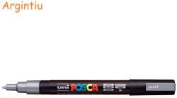 uni Marker varf 0.9-1.3 mm UNI Posca PC-3M argintiu