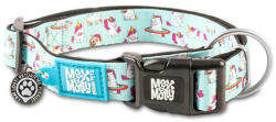 Max & Molly MAX & MOLLY Smart ID Unicorn, zgardă câini, ajustabilă, poliester, bleu, cataramă trident, S(28-45 x 1.5cm)