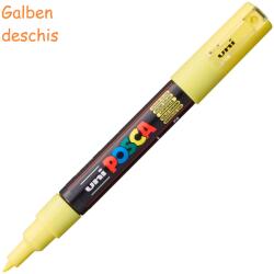 uni Marker varf 0.7 mm UNI Posca PC-1M galben deschis