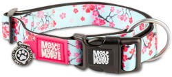 Max & Molly MAX & MOLLY Smart ID Cherry Bloom, zgardă câini, ajustabilă, poliester, bleu și roz, cataramă trident, S(28-45 x 1.5cm)