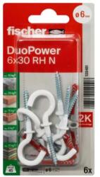 FISHER ДЮБЕЛ fischer 535481 duopower ф6х30мм С ВИНТ rh ОТВОРЕНА КУКА 6бр (535481)