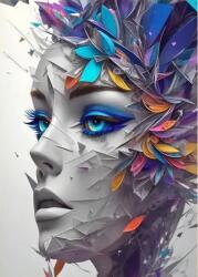 NORIMPEX - Puzzle Tablou Diamant: Portret abstract de femeie 30x40cm - 1 - 39 piese