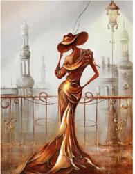 NORIMPEX - Puzzle Tablou Diamant: Doamnă la balustradă 30x40cm - 1 - 39 piese