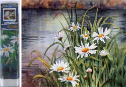 NORIMPEX - Puzzle Pictură cu diamant Margarete lângă apă 30x40cm - 1 - 39 piese