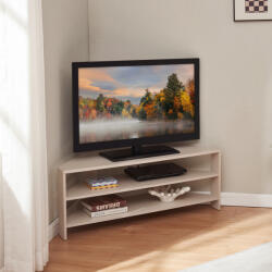 [en. casa] Masa TV de colt Berg bej 110x36x41, 5 cm cu 2 rafturi, [en. casa] (90354361)