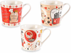 Decorer Set 3 cani portelan Pisicute 9.5x9.5 cm, 350 ml (A72.12.96A)