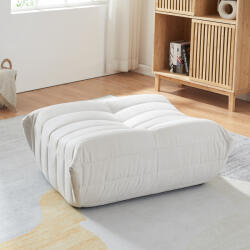 [en. casa] Puf taburet Kodsø din microfibra bej, 35x80x65 cm, [en. casa] (88634876)