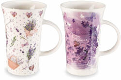 Decorer Set 2 cani portelan Lavanda 10x15 cm, 500 ml (A72.12.92A)