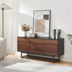 [en. casa] Comoda TV Boxholm 120x30x55 cm negru cu aspect de nuc [en. casa] (90147412) Comoda