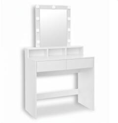 INLEA Masă de toaletă CHLOE cu oglindă și iluminare LED cu bandă - Inlea - Alb (IN15-0005)