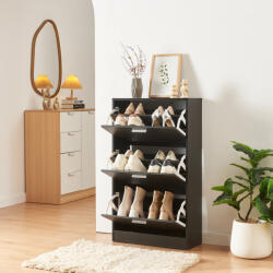 [en. casa] Pantofar Sykkylven cu 3 clapete, negru, 103x60x24 cm, en. casa (88502507) Pantofar