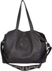 AMES Geantă Asti large leather pouro black/black (Asti pouro black/black)