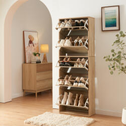 [en. casa] Pantofar Lund cu 5 clapete oglinda, finisaj stejar Sonoma, 20 perechi (88503920) Pantofar