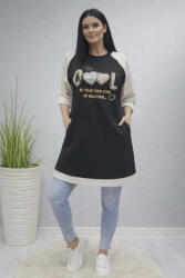  Csinos Cool feliratos tunika (fekete-bézs) (782035)