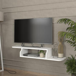 [en. casa] Comoda TV suspendata Kershaby, alba, 120 x 30 x 19 cm, [en. casa] (88933682)