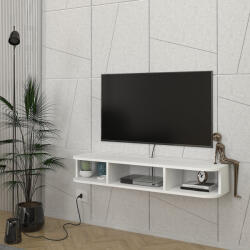 [en. casa] Comoda TV suspendata Oundsvas 120x30x19 cm alba, [en. casa] (88933680)