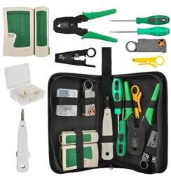 MT Malatec Set profesional pentru retea LAN: tester cablu UTP/FTP, cleste sertizare, 10 piese (IS00007874) Cleste