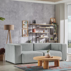 [en. casa] Canapea 2 locuri Suldal din cord, albastru deschis, 218 cm (87537678) Canapea