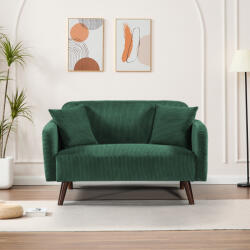 [en. casa] Canapea 2 locuri Midt verde din cord, 132x70x80, 5 cm, [en. casa] (87114488) Canapea