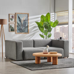 [en. casa] Canapea 2 locuri Suldal din stofa gri, design modular, [en. casa] (87537684) Canapea