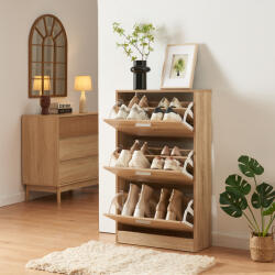 [en. casa] Pantofar Sykkylven cu 3 clapete, 103x60x24 cm, stejar Sonoma (88503916) Pantofar