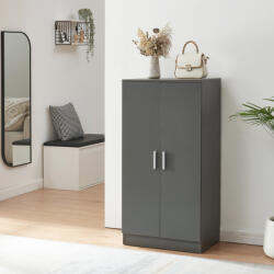 [en. casa] Pantofar cu 2 usi si 7 rafturi, antracit, 108x55x35 cm (89005603) Pantofar