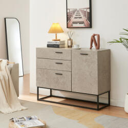 [en. casa] Comoda sideboard Lavangen 100x75x35 cm, aspect beton deschis (88621990) Comoda