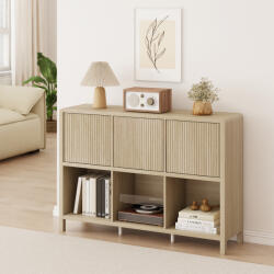 [en. casa] Comoda living Lukkodso 110 x 30 x 76, 5 cm, aspect stejar (88640791) Comoda