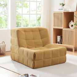 [en. casa] Fotoliu de podea galben Koskyvn 75x90x100 cm, ergonomic, [en. casa] (88634889)