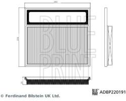 BLUE PRINT Filtru aer BLUE PRINT ADBP220191 (ADBP220191) - fixbox
