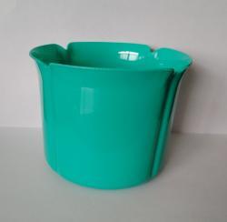  Virágtartó kaspó, szirom formájú, 13 cm, türkiz műanyag (213) (213-türkiz)