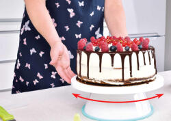  TORTAKERÉK | nagy forgó tálca és állvány torta díszítéséhez | Ø 27, 5 cm